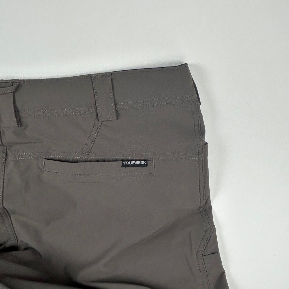 Truewerk Men's 40x30 T1 Werkpants Gray Technical Cargo Work Stretch Utility - Picture 8 of 12